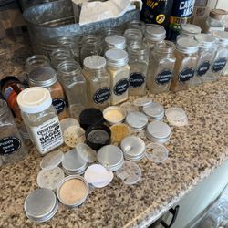 Spice bottles, modern style, storage bottles