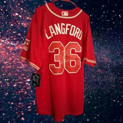 Nike Texas Rangers Wyatt Langford #36 2026 City Connect jersey