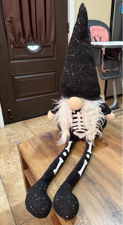 Halloween Skeleton Gnome Plush Decoration