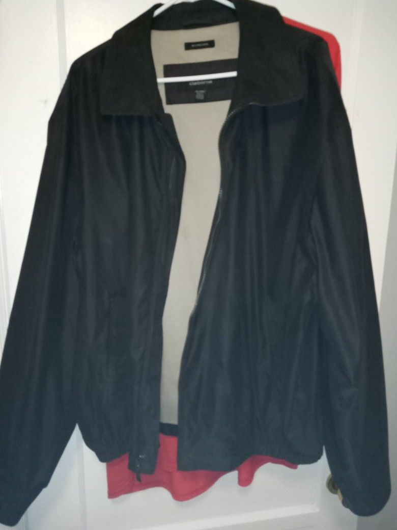 XXL Claiborne microfiber Black Jacket (New)