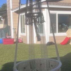 Macrame Hanging Planter Or Possible Table  With Canopy
