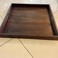 Large Wooden Ottoman Serving Tray 