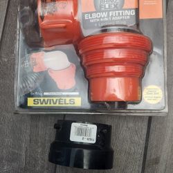 Camco 39733 RhinoFLEX 4-in-1 Sewer Elbow with Swivel Fitting RV Sewage.