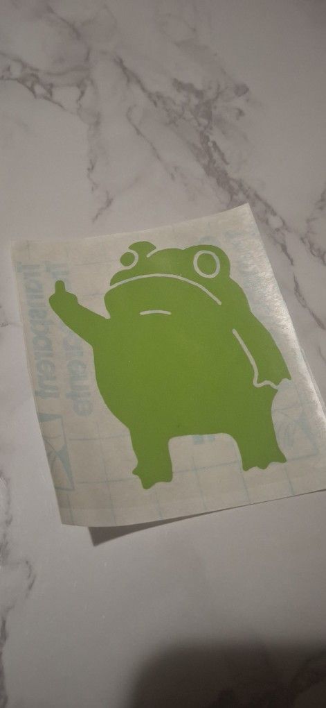 Frog Middle Finger Sticker