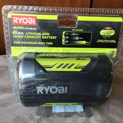 RYOBI 40V 6amp & 4amp Lithium Ion Batteries 
