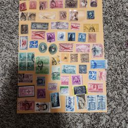 1 Sheet Old Usa Postage Stamps Lot CM 9