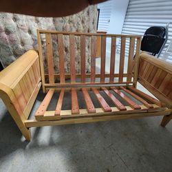 Solid Wood Adjustable Futon