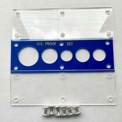 Capital Proof Coin Holder - Blue - Like New  -  Never Used w/ New Posts.