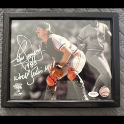 ORIOLES SIGNED 8x10 RICK DEMPSEY FRAMED PHOTO
