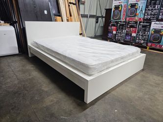 Full bed frame and mattress