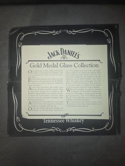 Set of 4 Jack Daniels Gold Medal St Louis Exposition 1904 Whiskey Glass Duratuff