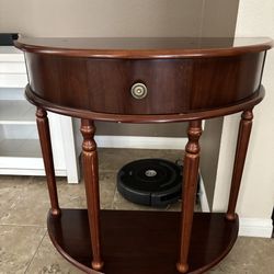 Accent half moon table