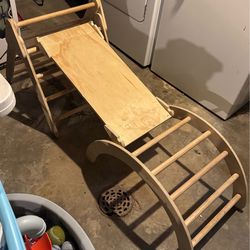 Toddler climbing and slide set