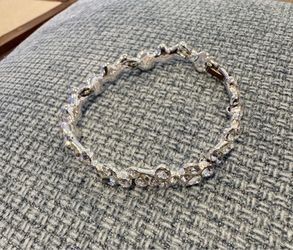 Silver Crystal Link Bracelet