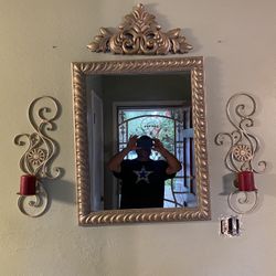 Picture With Candle Holder And Decor