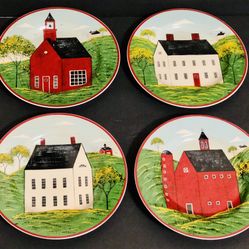 Sakura Country Life Brandon House 8" Salad Plates