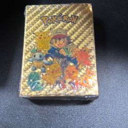 55 Pc Gold Pokémon Cards 