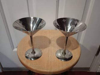 Antique Metal Stainless Steel Wine Goblet Made In India