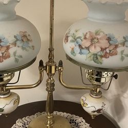 Victorian Brass Double Student Lamp 70’s