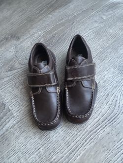 Boys Brown Leather Shoes Size 1.5