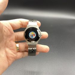 Stainless Steel Unisex Pittsburgh Steelers Analog Roman Numerals Watch