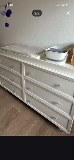 Monroe XW Nursery Dresser and Topper Simply White WB