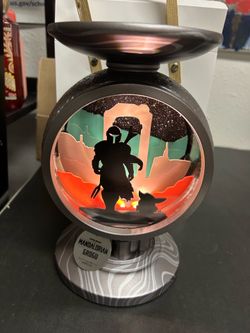 The Mandalorian and grogu candle holder