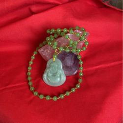 Laughing Buddha Genuine Natural Nephrite Jade Happy Buddha
