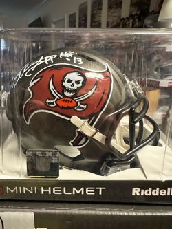 Warren Sapp Signed Tampa Bay Buccaneers Riddell Speed Mini Helmet Beckett