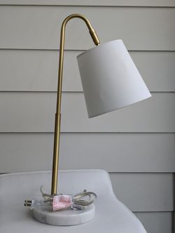 Modern Gold Desk Lamp with Marble Base – New