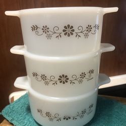 Antique Dynaware Milk Glass Bowls
