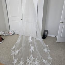 Lace  Wedding Veil Cathedral Wedding Veil