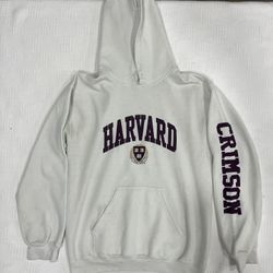 Vintage Harvard Hoodie Size Small Gildan Pullover Sweatshirt College Embroiderd