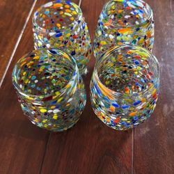 4 Wine Glasses Made in Mexico