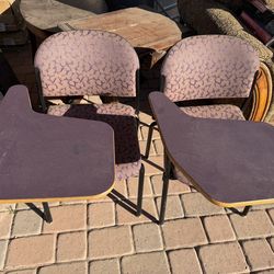 Student desk with attached chair USED