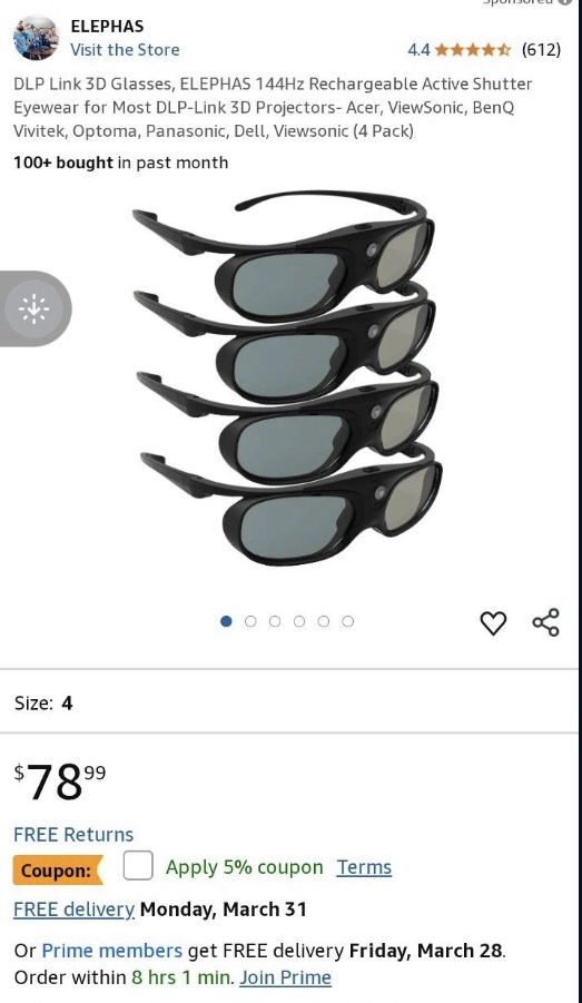 3D Active DLP Glasses