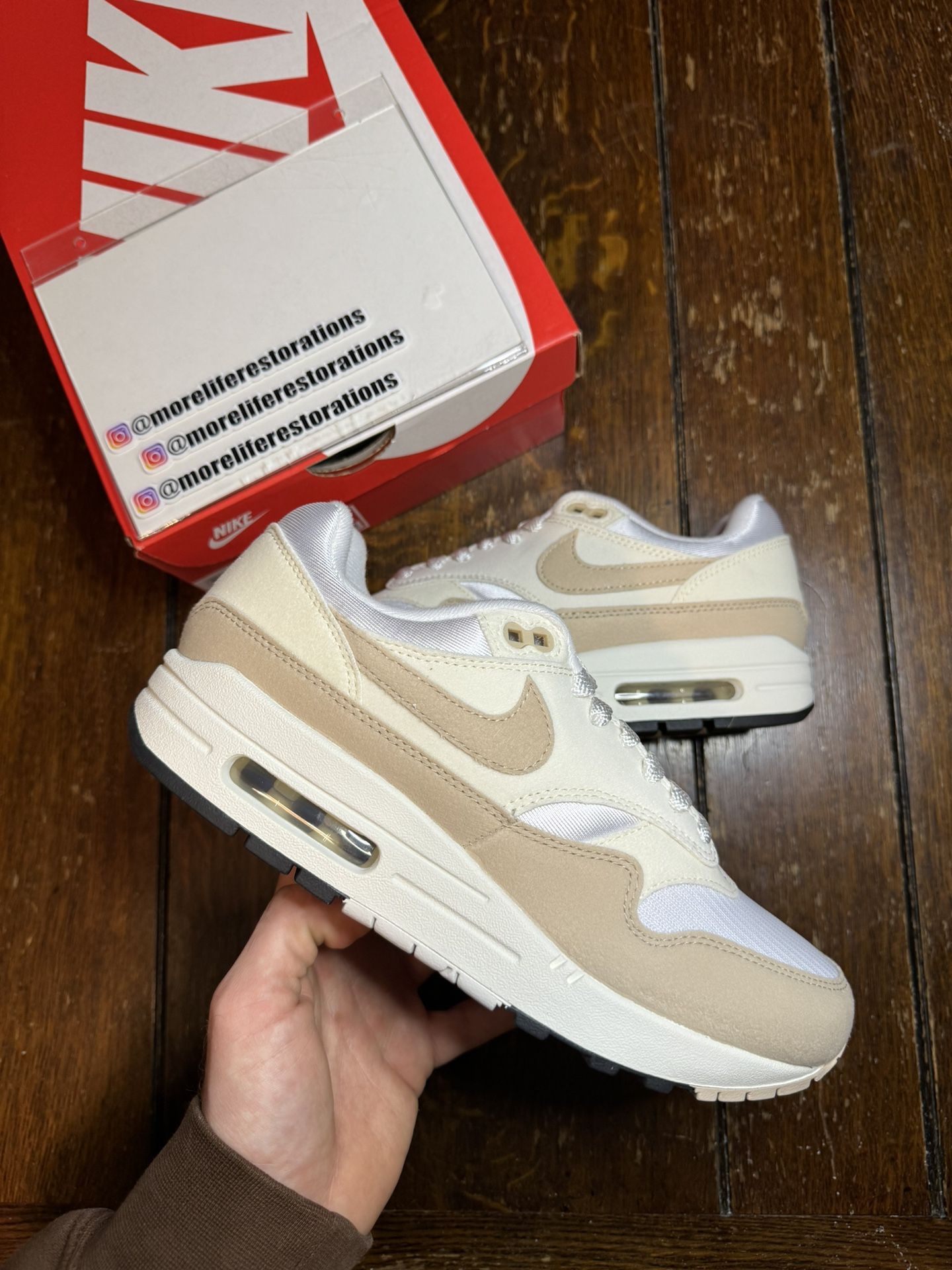 Brand new 8.5 with box Nike Air Max 1 Pale Ivory Brand New With Box Womens 8.5  main image 2