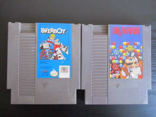 NES PAPERBOY and DR. MARIO GAMES