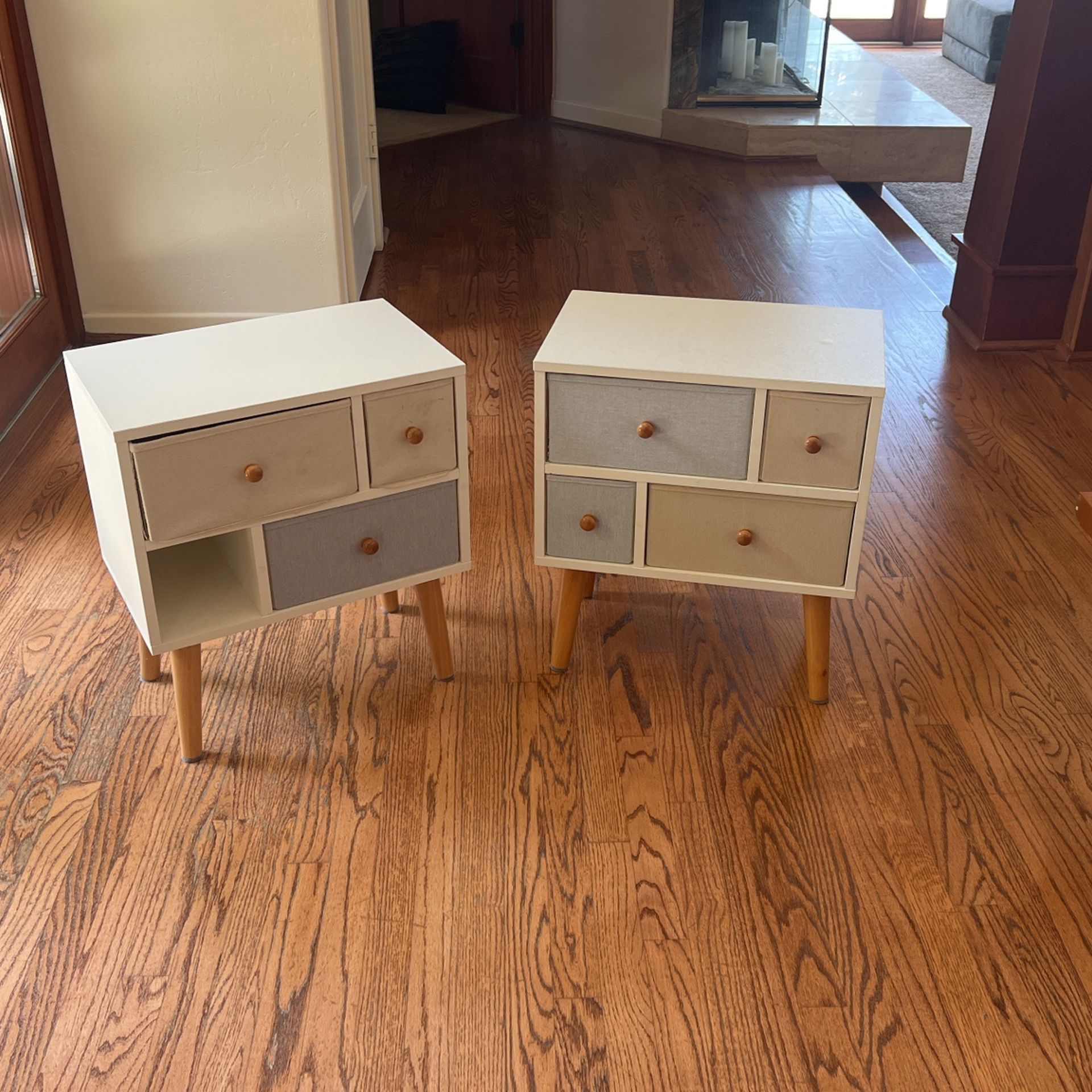 White Wooden Nightstands