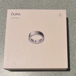 Oura Ring 4 Silver Size 8 NEW