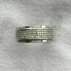 Men’s 10k White Gold Diamond Ring 