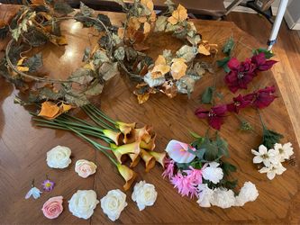 Random Faux Flowers and Vines - $10.00 for the Lot