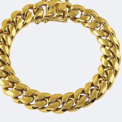 Miami Cuban Bracelet 18k Gold 