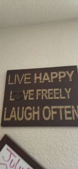 Live Happy Love Freely Laugh Often Wall Sign