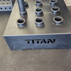 Titan Fitness 9 Barbell Holder With Multigrip Bar