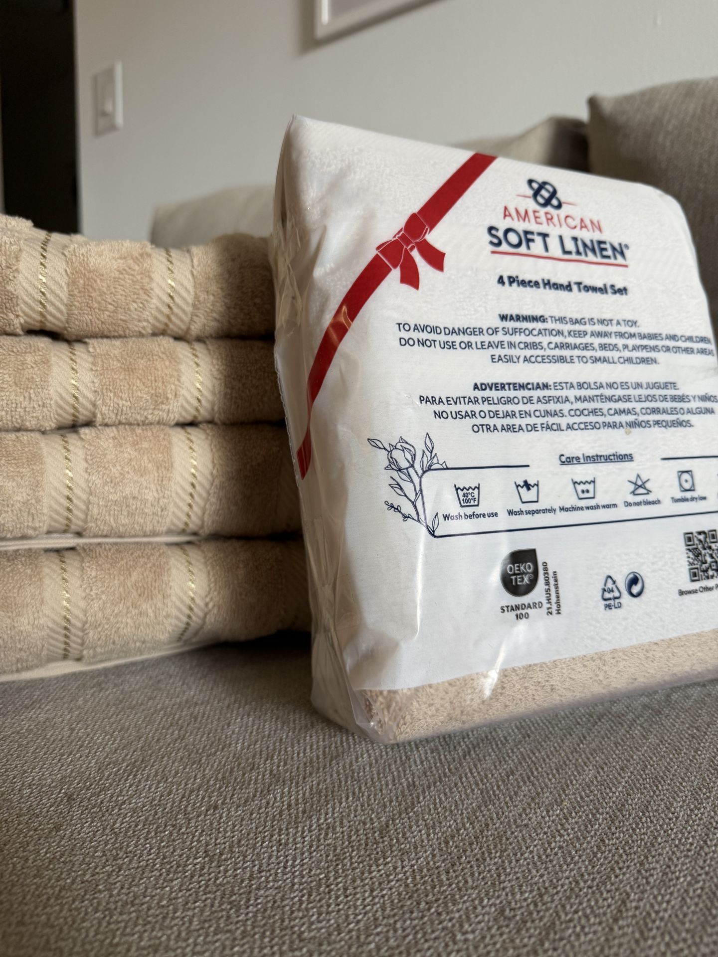 4 piece Bath Towel Set + 4 piece hand towel set