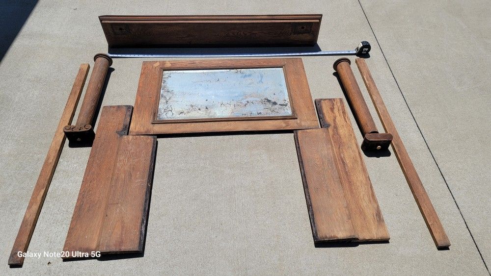 Old Oak Mantel Parts