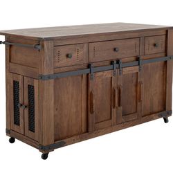 Millwood Pines Solid Wood Kitchen Island