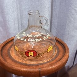 Vintage Hand-Painted One-Gallon Glass Jug  • “The Knispels’ Cheese and Cracker Barrel”
