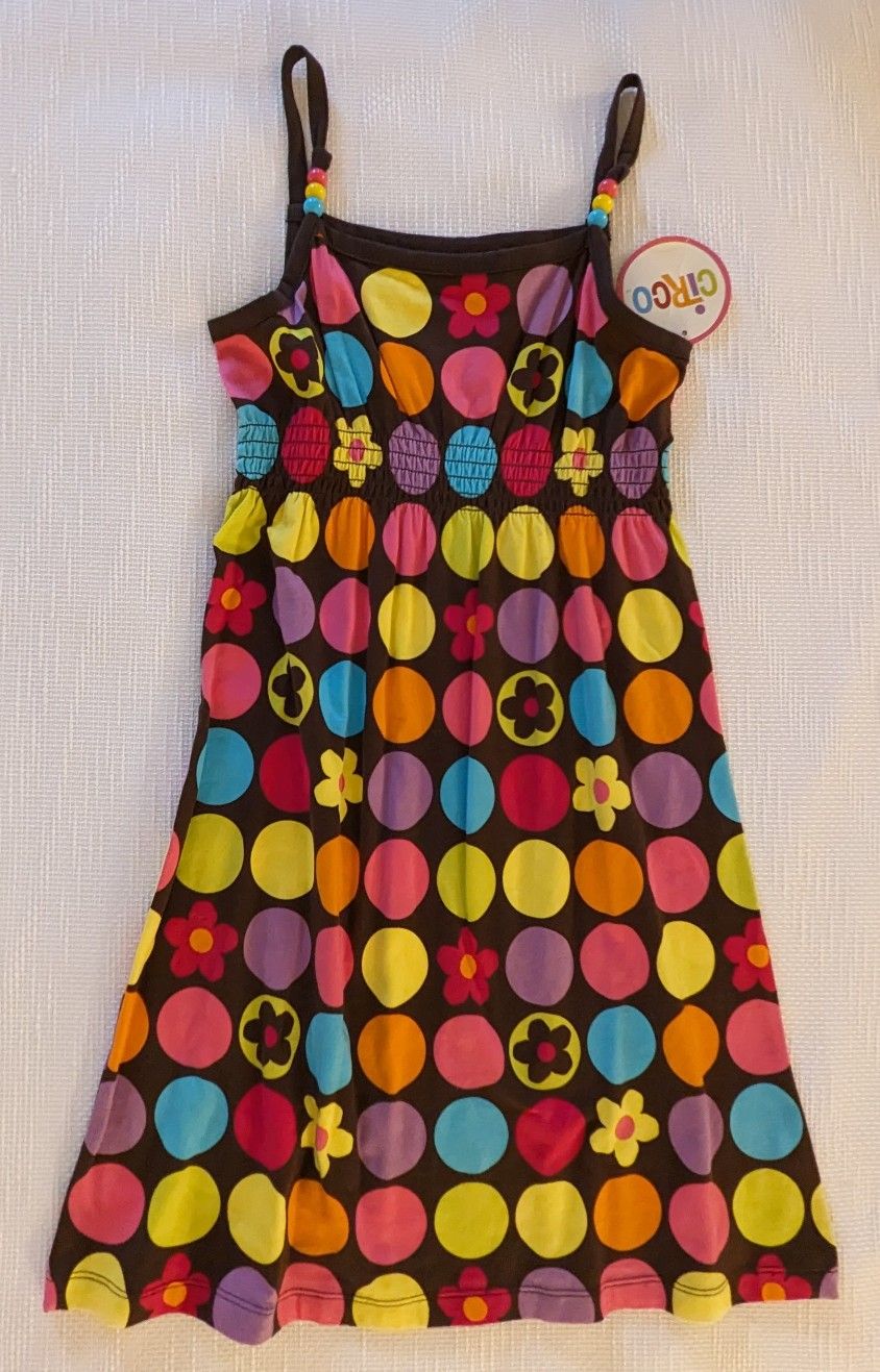 Multicolor Polka Dots Girl Sundress